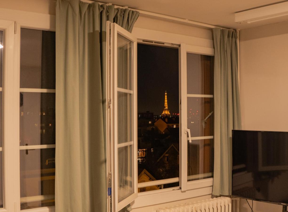 Joli T2 Proche Du Metro Avec Vue Tour Eiffel Apartment Issy-les-Moulineaux Exterior foto